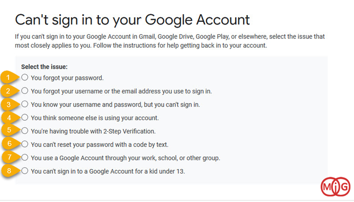 Can't sign in to your Google Account