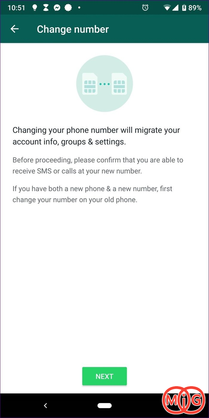 تغییر شماره موبایل در واتساپ از طریق قابلیت Change Number