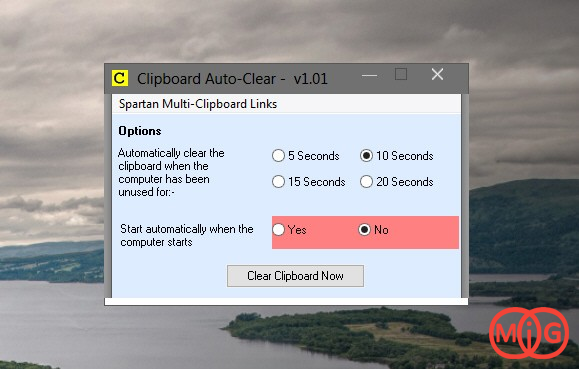 برنامه Clipboard Auto-Clear