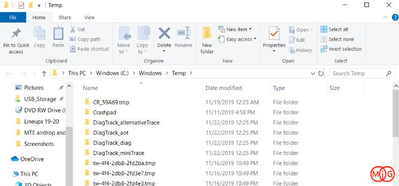 حذف فایل های موقت ویندوز