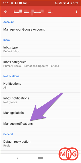 Manage notifications