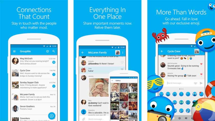 GroupMe, and some other chat apps