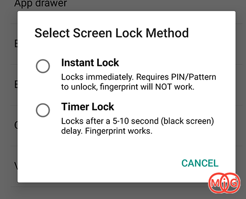  Screen lock method