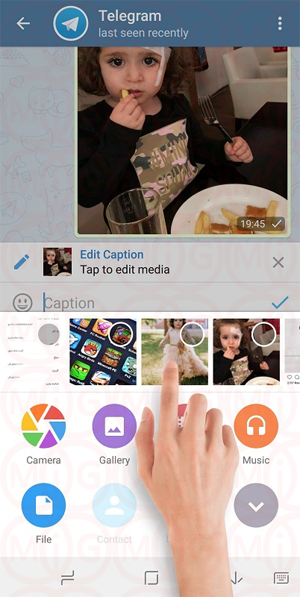 جایگزین کردن عکس و فیلم و موزیک در تلگرام