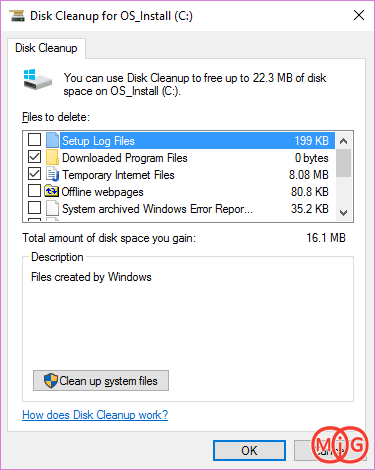 ابزار Windows Disk Cleanup