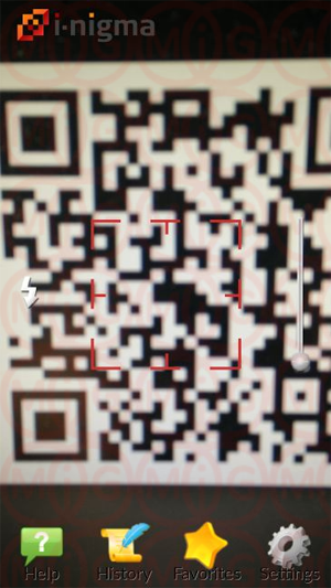 برنامه i-nigma QR & Barcode Scanner