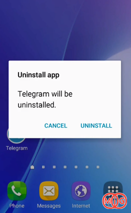 تلگرام را حذف کنید