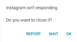 خطای ?Instagram isn't responding. Do you want to close it