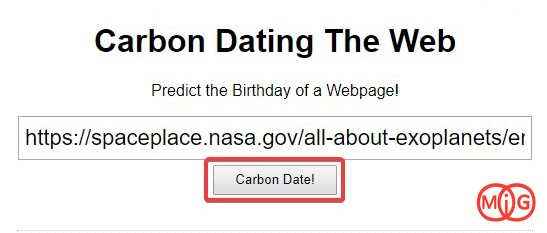 از طریق Carbon Dating the Web