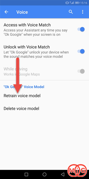 Retrain the voice model