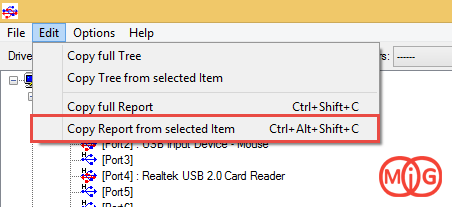 Copy Report From Selected Item