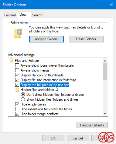  نمایش کامل مسیر آدرس ها در File Explorer