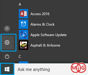  دکمه Start و ورود به تنظیمات ویندوز 10