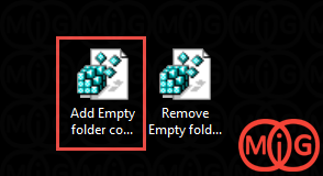 Add Empty folder context menu.reg