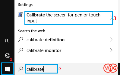 Calibrate the screen for pen and touch input
