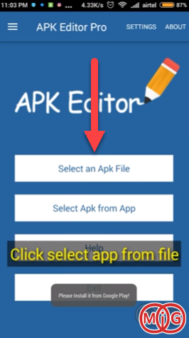 Select an Apk File