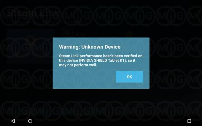 warning : unknown device in stream link
