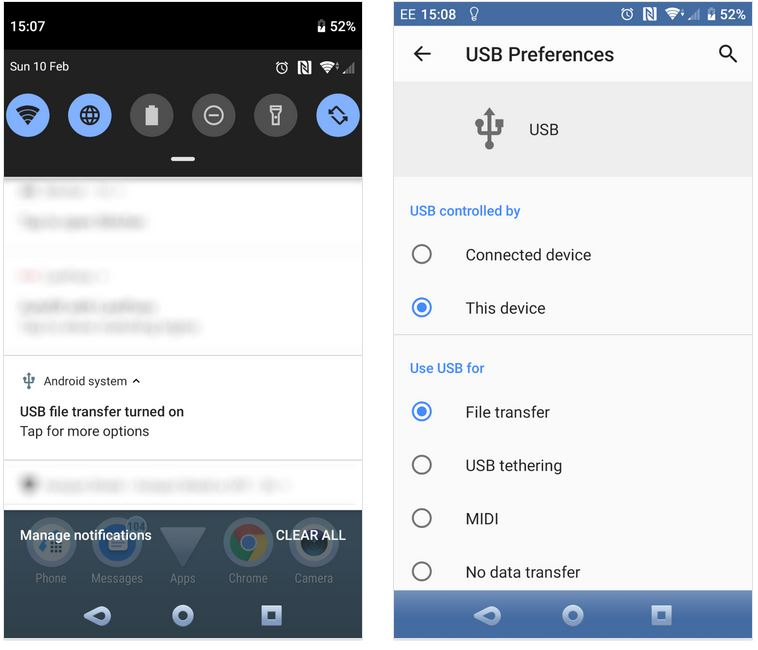 انتقال پرونده USB را از ناحیه اعلان فعال کنید انتقال پرونده USB را از ناحیه اعلان فعال کنید