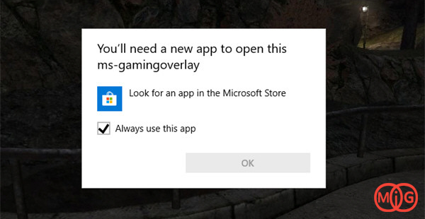 خطا You’ll need a new app to open this ms-gamingoverlay