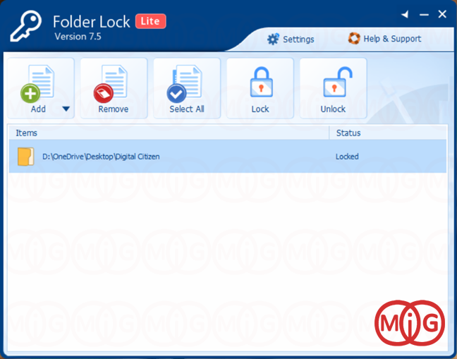 برنامه Folder Lock Lite
