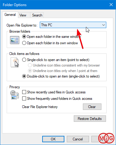 صفحه پیشفرض File Explorer را تغییر دهید