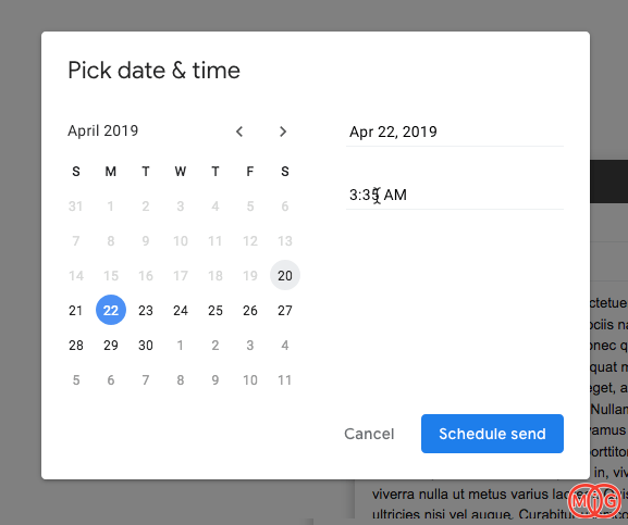 Pick date & time