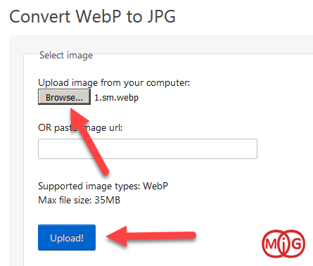 تبدیل فرمت WEBP به JPG و PNG به صورت آنلاین