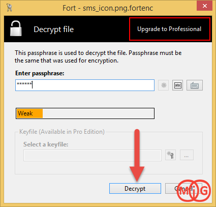 decrypt کردن فایل
