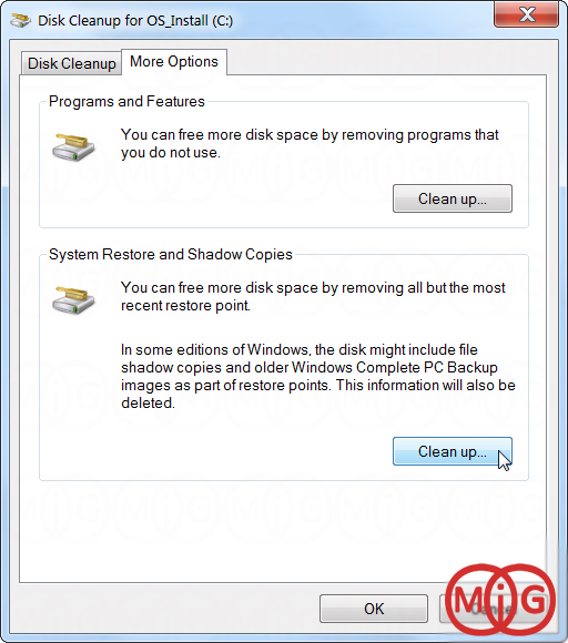 system restore and Shadow Copies