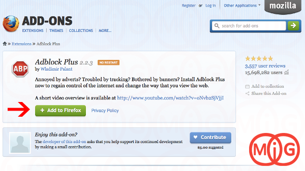 حذف تبلیغات در فایرفاکس